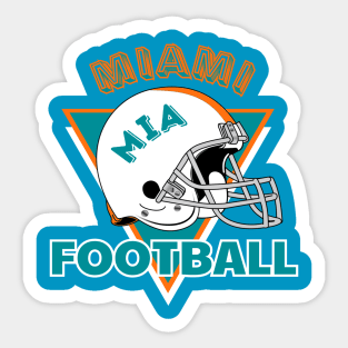 Miami Football Vintage Style Sticker